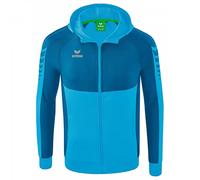 Erima Uomo Giacca da Allenamento con Cappuccio Six Wings, curacao, L