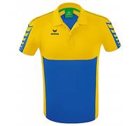 Erima Uomo Maglietta Polo Six Wings, New Royal/Giallo, XXL