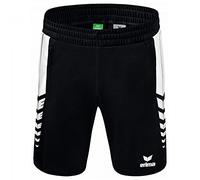 Erima Uomo Pantaloncini Worker Six Wings, Nero/Bianco, XXL