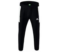 Erima Uomo Team Pantaloni da rappresentanza, Nero/Bianco, L