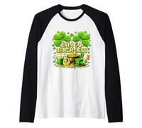 Erin Go Bragh-Less Irish Beer Funny St. Patrick’s Day Maglia con Maniche Raglan