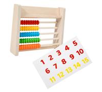 ERINGOGO 1 Set Abaco Legno Educativo per Apprendimento della Matematica con Carte Numeriche Strumento per Preschool e Giochi Matematici per Ragazzi e Ragazze