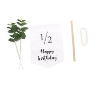 ERINGOGO 1 Set Banner Decorativo per Compleanno Ghirlanda per Design Naturale Decorazioni Uniche per Celebrare Mezzo Compleanno Dei Tuoi