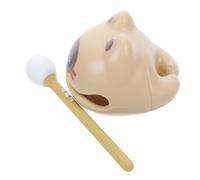 ERINGOGO 1 Set Decomprimi i Giocattoli Di Pesce in Legno Al Chiuso Gatto Giocattolo Dello Strumento Giocattolo Musicale Simpatico Giocattolo a Forma Di Tempio Cachi Di Legno
