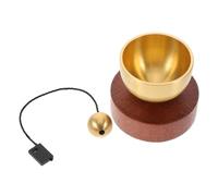 ERINGOGO 1 set di mini campane tibetane - Campana sonora nepalese con base e mazzuolo in legno - Strumento di meditazione yoga per il rilassamento, arredamento per la casa, pratica spirituale