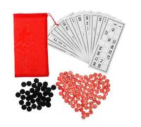 ERINGOGO 1 Set Di Numeri Per Il Bingo Scacchi Carte Da Gioco Per Famiglie Scacchi Grandi Portatili Per Adulti Per Da Tavolo Per Feste In Casa Accessori Per Feste Bingo Vuoto In