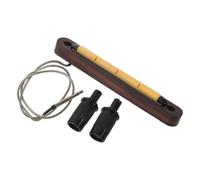 ERINGOGO 1 Set di Ponti per Basso Acustico a 4 Corde con Pickup Piezoelettrico - Ponte in Legno con Pickup Piezoelettrico Sotto Il Ponticello, Jack da 2,5 Mm Compatibile con Amplificatori E