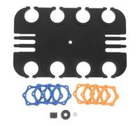 ERINGOGO 1 set di supporti multi-microfono per microfoni cablati e wireless - Organizer rettangolare a 8 fori per microfoni con anelli antiscivolo - Supporto per per studi di trasmissione e karaoke