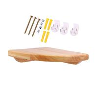 ERINGOGO 1 Set Divisione in legno scaffali galleggianti Galleggiante pianta montato parete cucina angolo mensole a muro galleggianti mensola angolare pensile di legno Khaki