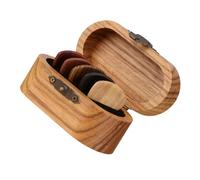 ERINGOGO 1 Set Plettri per Chitarra Elettrica con Scatola Legno Accessori Musicali Compatti e Portatili Include Plettri Legno per Diverse Tecniche Suono