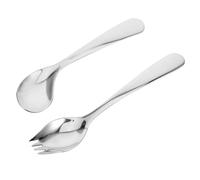 ERINGOGO 1 Set Stoviglie di alimentazione e geriatrico handicap infantile disfagia utensile utensili regolabili posate per disabili argenteria adattiva Acciaio inossidabile Argento