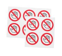 ERINGOGO 10 Adesivi Etichette Adesive di Avvertimento “non Toccare” 5cm, Segnali di Sicurezza per Posto di Lavoro, Etichette di Avviso Antinfortunistiche Resistenti per Industrie, Cantieri