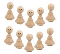 ERINGOGO 10 in Legno Non Verniciate per Diy Piccole Figure in Legno Naturale per Pittura Creativa e Decorazioni