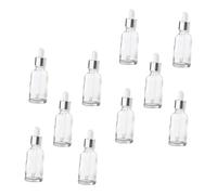 ERINGOGO 10 pezzi Bottiglie con contagocce trasparente e chiusura sicura Bottigliette da viaggio riutilizzabili per estratti aromatici profumi e aromaterapia contenitori sub-packing