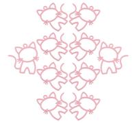 ERINGOGO 10 Pezzi Ciondoli a Forma di Gatto in Lega Rosa, Ornamenti Appesi e Accessori per Braccialetti Fai da Te, Decorazioni Leggere per Collane e Artigianato, Adatti per Creazione