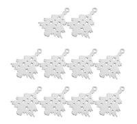 ERINGOGO 10 pezzi Ciondoli Albero di Natale in Acciaio Inossidabile per Collare Cane e Gatto Targhette Leggere e Resistenti Antismarrimento Design Festivo e Compatibile con Vari Collari