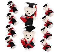 ERINGOGO 10 Pezzi La Bambola Del Dottor Orso Mazzo Ornamenti Fai Da Te Recare Ornamenti Per Bouquet Decorazioni Per Orsi Di Laurea Orso Di Laurea Medico Tessuto Non Tessuto