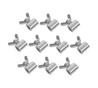 ERINGOGO 10 Pezzi Morsetti per Fune d Inossidabile con Rotondo Antiscivolo Clip Fissa per Fune Singola e Doppia per Imbracature Recinzioni e Attrezzature Outdoor
