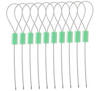 ERINGOGO 10 Pezzi Sigillo Di Sicurezza Per Cavi in Plastica Verde, Guarnizione Autobloccante Antimanomissione Filo D'acciaio, Etichetta Di Sicurezza Monouso Per Container, Rimorchi e Spedizioni