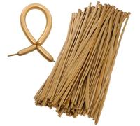 ERINGOGO 100 Palloncini Modellabili Lunghi in Lattice Metallico Oro 1,8g per Feste Compleanni Matrimonio Decorazioni Indoor Outdoor Kit da 100 Pezzi