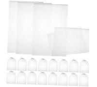 ERINGOGO 100 Pezzi stoccaggio non borse con coulisse bianche buste stoffa Borse per la non tessute riutilizzabili