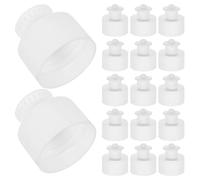 ERINGOGO 100 Pezzi Tappi a Estrazione Manuale per Bottiglie Cosmetiche in Plastica Bianca 28 MM Chiusure a Pressione Anti-Perdite per Contenitori Trucco Compatibili e Portatili per Uso