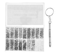 ERINGOGO 1000pezzi Kit Di Riparazione Occhiali Con Viti Acciaio Inossidabile e Cacciavite Magnetico Completo Per Riparazioni Di Orologi e Occhiali Organizzato e Versatile