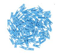 ERINGOGO 100pezzi Mollette Legno Mini Colorate Clips Resistenti per Foto Carta e Artigianato Blu Versatili per Decorazioni e Organizzazione