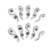 ERINGOGO 10pezzi Unghie Finte Forma Di Rosa Con Design Spine Unghie Press Per Manicure Fai Da Te Per Donne e Ragazze