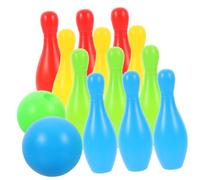 ERINGOGO 12 Bowling per Interattivo Genitore con Bottiglie Colorate e Palline Sicure in Materiale Ecologico per Coordinazione e Apprendimento Colori Outdoor Colore Colore Casuale