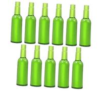 ERINGOGO 12 pezzi Bottigliette Mini Liquori in Resina Modelli Bottiglie Bevande Miniatura per Decorazione Casa delle Bambole Accessori Tavolo e Scena Festa Colore Verde Realistico