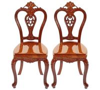 ERINGOGO 12 Sedia in Miniatura in Legno e Metallo 2 Pezzi per Decorazione di Mobili e Progetto di Casa delle Bambole Adatta