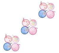 ERINGOGO 12pezzi Ventagli Giapponesi Pieghevoli Mini Fan Stile Tradizionale Ventaglio Rotondo per Decorazioni Estive Stili Variabili Fiori Pesci Fuochi Artificio
