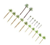 ERINGOGO 17pezzi Miniature Palm Trees Artificial Scenery Landscape Models for Diorama and Projects Including Coconut Trees and for Mini Beach Decor Model Railroads