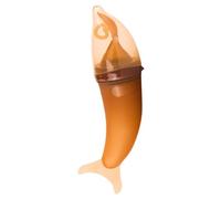 ERINGOGO 1pezzi Bottiglia Per Alimentazione Ragazzo Ragazza Silicone Utensile Per Pappa Con Cucchiaino Integrato Design Ergonomico e Piegato Squeeze Per Alimenti Puri e Latte Facile Da