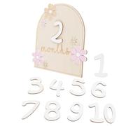 ERINGOGO 1set Dischi Di Legno Per Del Marker Decorativi Per Foto Mensili Di Crescita Accessorio Unico Legno Per Commemorare Momenti Speciali Del