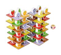 ERINGOGO 1set Giocattoli Legno Educativi Per Ragazzo Ragazza Gioco Di Costruzione Impilabile Con Mattoncini Colorati Sviluppo Sociale e Creativo Per Ragazzi e Ragazze