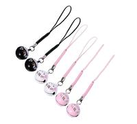ERINGOGO 1set Maneki Neko Campanella Rame Decorazioni Per Cellulari e Borse Della Fortuna Rosa e