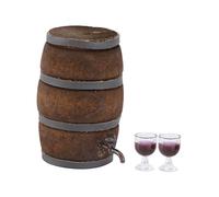 ERINGOGO 1set Mini Barile Vintage Accessorio Decorativo Set Barile Rubinetto Per Miniature e Collezionismo Retro
