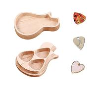 ERINGOGO 1Set Plettri Legno Fatti Mano con Scatola Porta Plettri Accessorio per Chitarra Include Plettri per Musicisti e Regali per Chitarristi