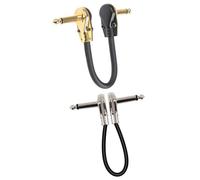 ERINGOGO 2 Cavi Patch per Chitarra Elettrica Piatti 15 Cm Connettori Metallici, Accessori per Pedali Effetti Stabile e Anti-interferenza, Cavi Audio per Strumenti Musicali Uso Live e