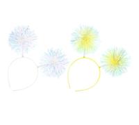 ERINGOGO 2 Cerchietti per Chioma Paillettes Colorate Accessori Creativi per e Ragazze Copricapi Festa Natalizia e Compleanni Decorazioni Moda per Chioma Bianchi e Gialli Set da 2 Pezzi