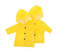 ERINGOGO 2 Giacca Antipioggia per Bambole Poncho Leggero Giallo per Vestiti DIY per Regalo Compleanno