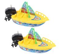 ERINGOGO 2 Giochi da Bagno per Barche Vento in Plastica Sicura Giocattoli Spruzzatori per Bagnetto Design Cartoon Galleggiante Regalo Divertente per Ragazzo Colore Colore Casuale