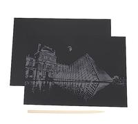 ERINGOGO 2 Grattare con Disegni Edifici Notturni da Grattare Diy Colorata per Attività Creativa e Sviluppo Abilità Manuali