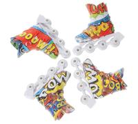 ERINGOGO 2 Paia di Mini Scarpe Finger Skate Pattini a Rotelle per Dita Giocattoli Compatti da Scrivania Accessori Fingerboard per Giochi Educativi e Antistress