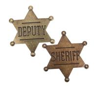 ERINGOGO 2 Pezzi Badge Retrò Puntalini Distintivi Di Spilla Esagonale Distintivo Spilla Spilla Pin in Lega Perno Del Colletto Del Vestito Distintivi Esagonali Decorativi Ferrolega D'oro