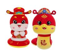 ERINGOGO 2 Pezzi Bambola Serpente Zodiacale Realistica Animali Di Peluche Giganti Lucertola Peluche Cina Peluche Con Cuori Drago Cuscino Peluche Peluche Pp Cotone Rosso