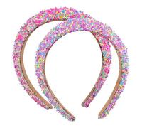 ERINGOGO 2 Pezzi Cerchietti Larghe in Morbida per e Ragazze Fasce Antiscivolo Imbottite Candy Colorate per Feste e