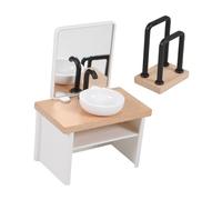 ERINGOGO 2 Pezzi Di Mobili Per La Stanza Delle Bambole Decorazioni Per Il Bagno Kit Di Piccole Miniature Arredamento Lavandino Realistico Piccola Bambola Mini Toilette Casa Delle